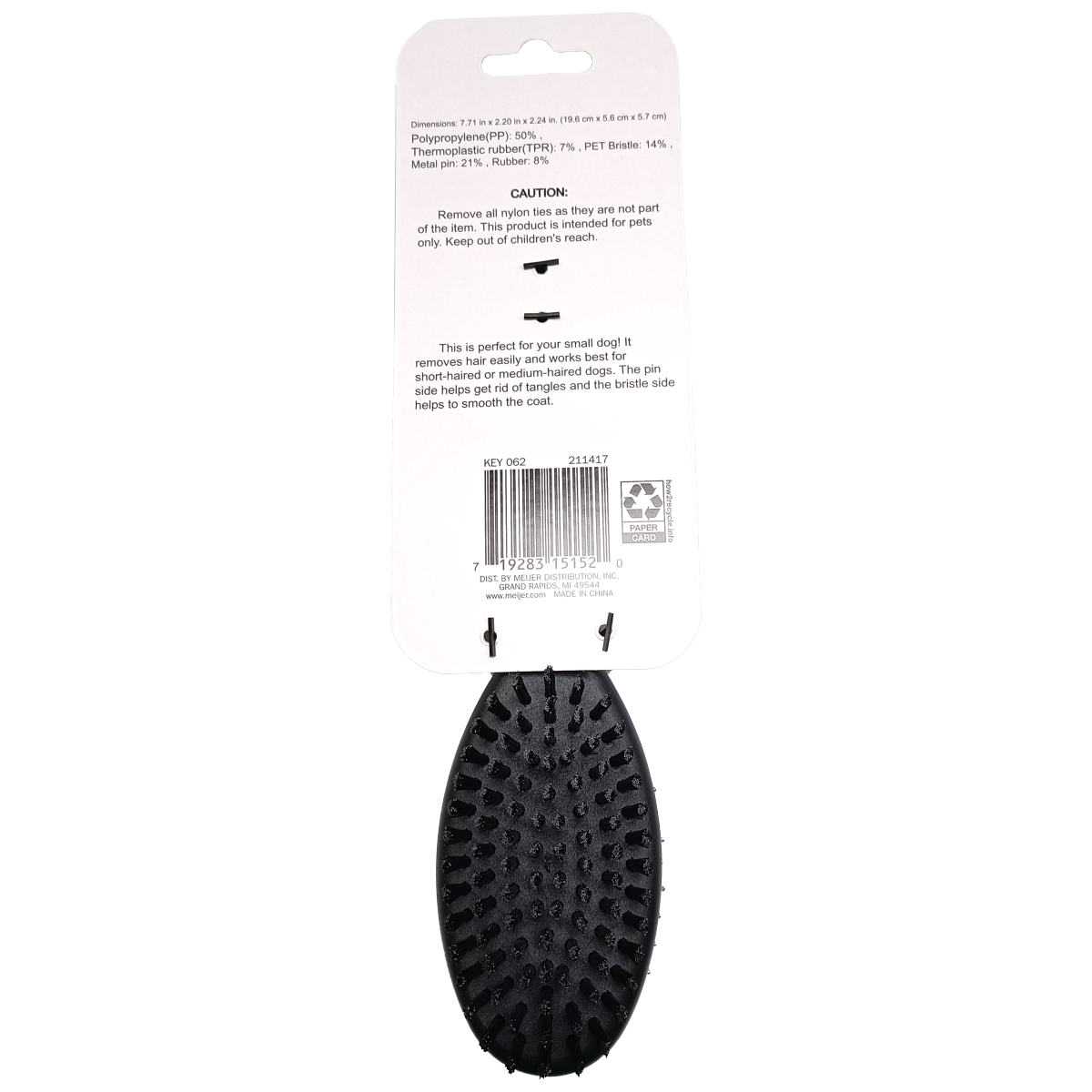 slide 3 of 7, Meijer Pin And Finishing Combo Dog Brush, 1 ct, 1 ct
