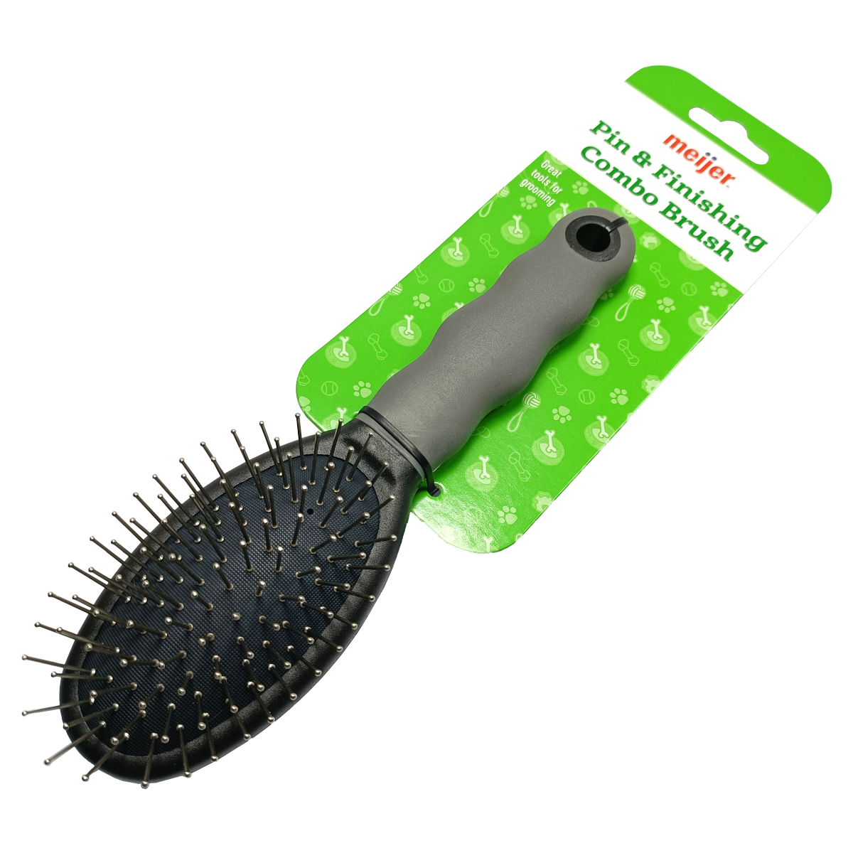slide 5 of 7, Meijer Pin And Finishing Combo Dog Brush, 1 ct, 1 ct