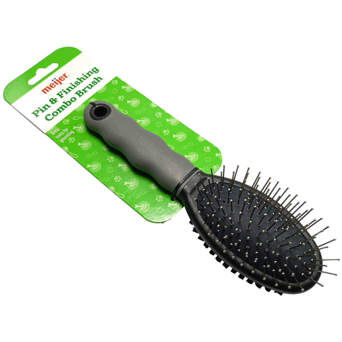 slide 2 of 7, Meijer Pin And Finishing Combo Dog Brush, 1 ct, 1 ct