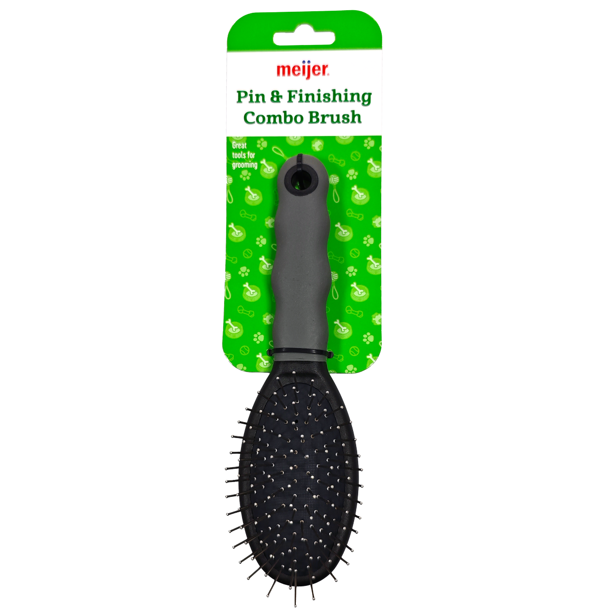 slide 1 of 7, Meijer Pin And Finishing Combo Dog Brush, 1 ct, 1 ct