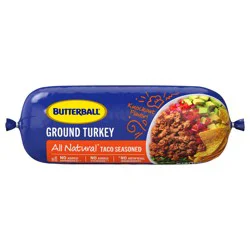Butterball All Natural Fresh Ground Turkey, Taco-Seasoned, 1 Roll