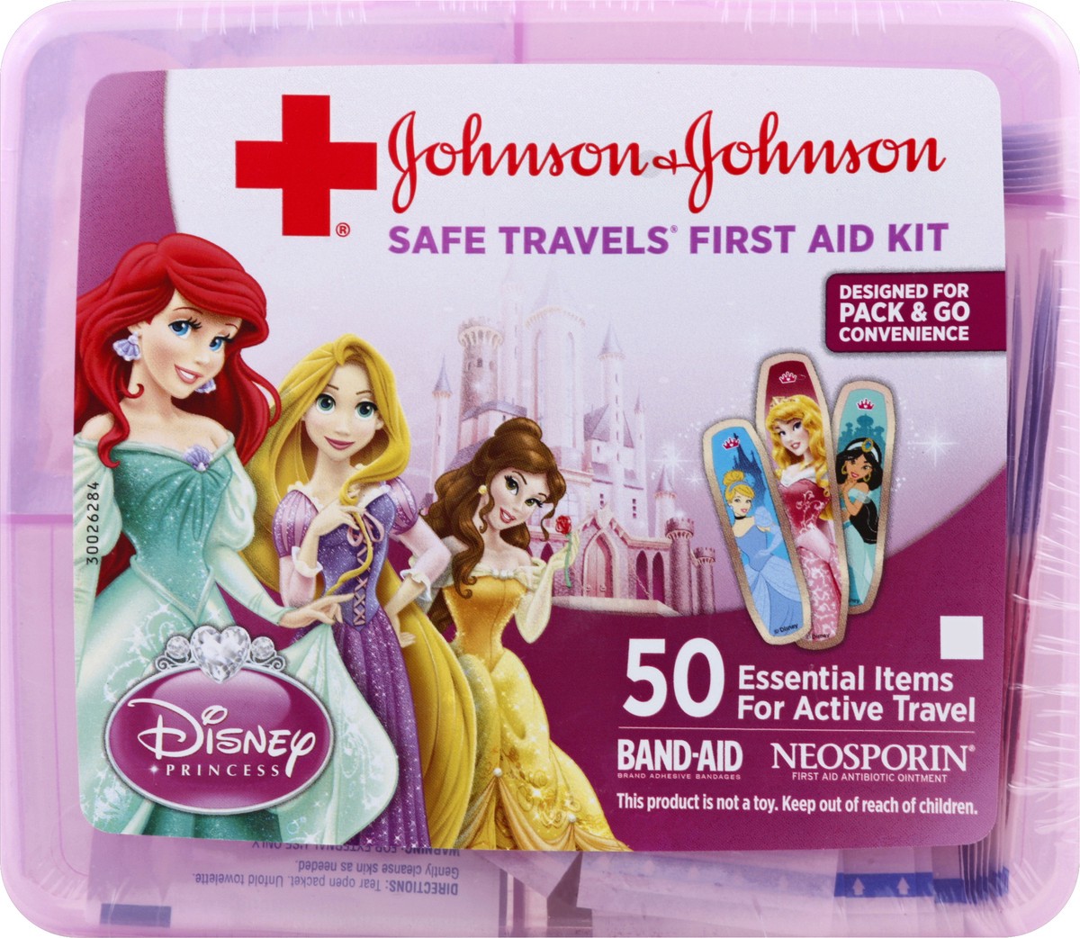 slide 1 of 5, Johnson & Johnson Disney Princess Safe Travels First Aid Kit, 1 ea