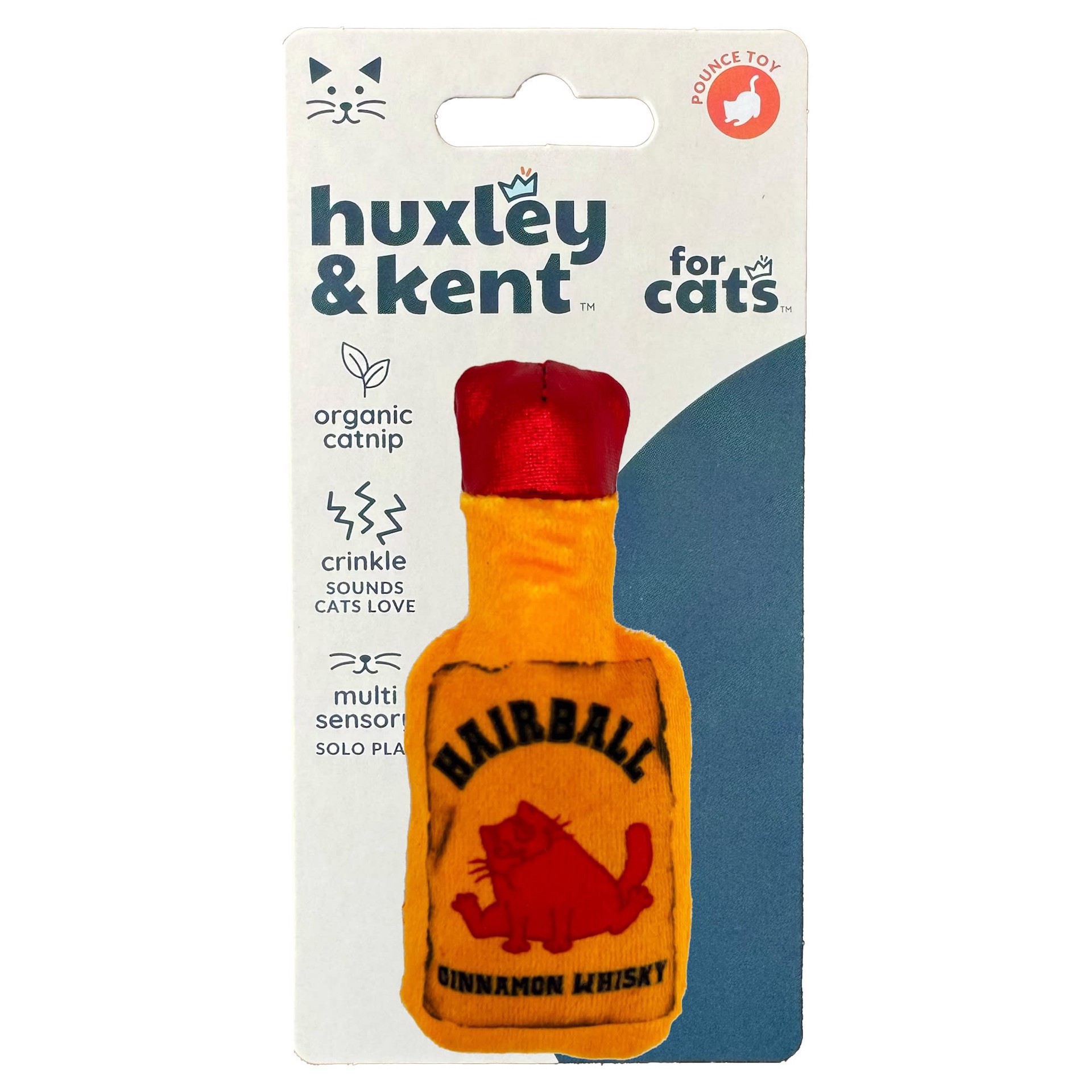 slide 1 of 1, Huxley & Kent Hairball Whiskey Plush Catnip Cat Toy, Small, 1 ct
