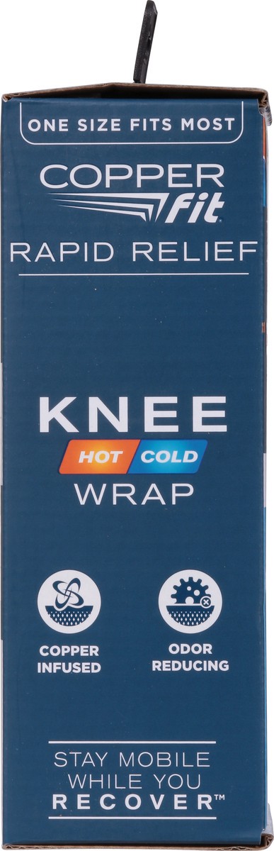 slide 7 of 9, Copper Fit Rapid Relief Knee Wrap, One Size, One Size