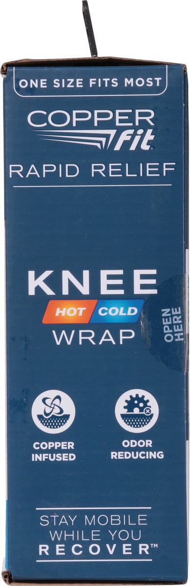 slide 8 of 9, Copper Fit Rapid Relief Knee Wrap, One Size, One Size