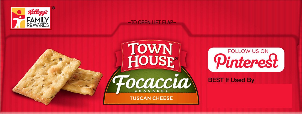 slide 3 of 10, Keebler, Town House Focaccia Keebler Town House Focaccia Crackers, Tuscan Cheese, 9 Oz,, 9 oz
