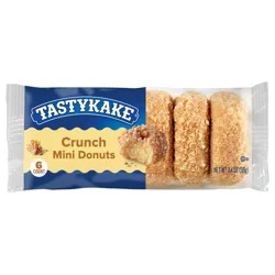 Tastykake Crunch Mini Donuts, 6 Portable Crunch Topped Donuts