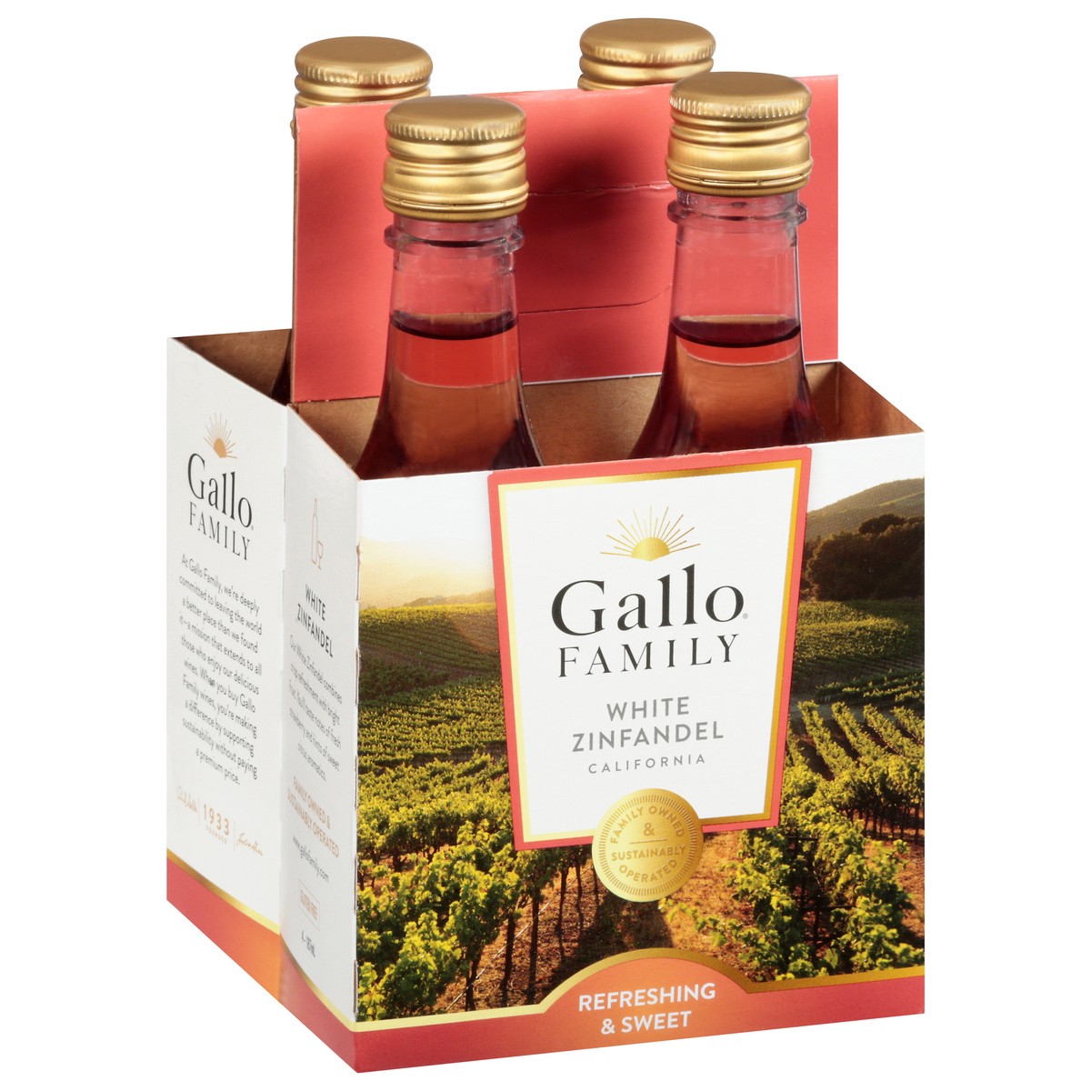 slide 6 of 12, Gallo Family Vineyards Blush Wine, 4 ct; 187 ml