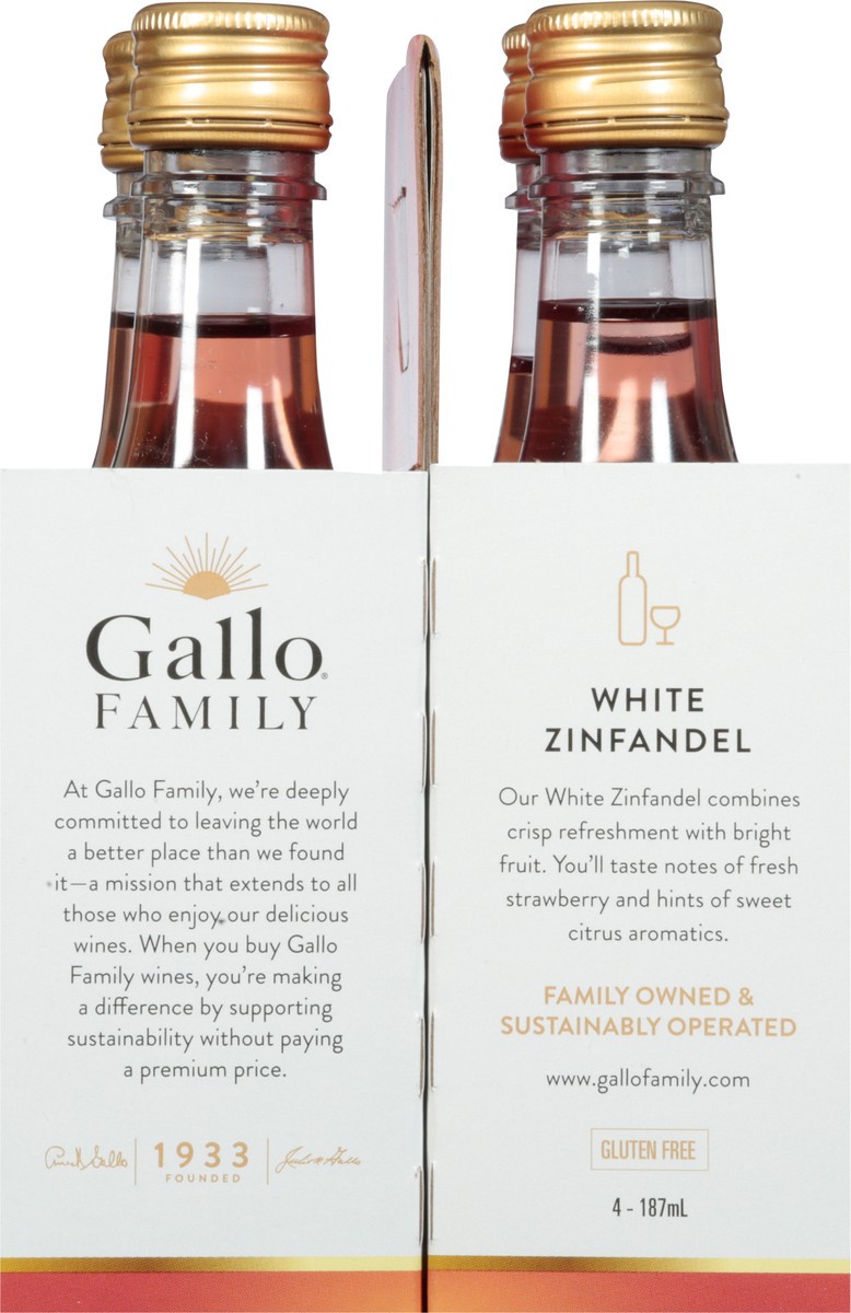 slide 5 of 12, Gallo Family Vineyards Blush Wine, 4 ct; 187 ml