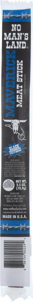 slide 2 of 2, No Man's Land Black Peppered Maverick Meat Stick, 2.5 oz