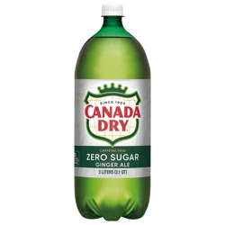 Canada Dry Zero Sugar Ginger Ale Soda, 2 L bottle