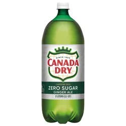 Canada Dry Zero Sugar Ginger Ale Soda, 2 L bottle