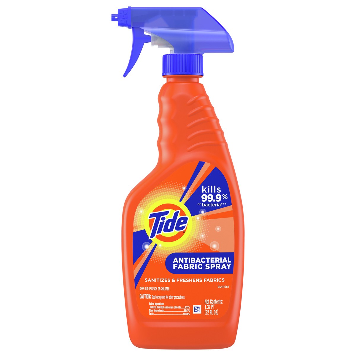 slide 1 of 5, Tide Antibacterial Fabric Spray, 22 fl oz, 1.37 pt