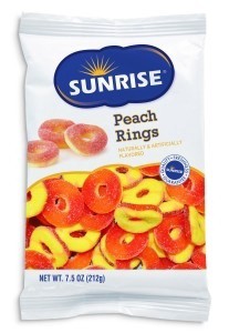 slide 1 of 1, Sunrise Peach Rings, 7.5 oz