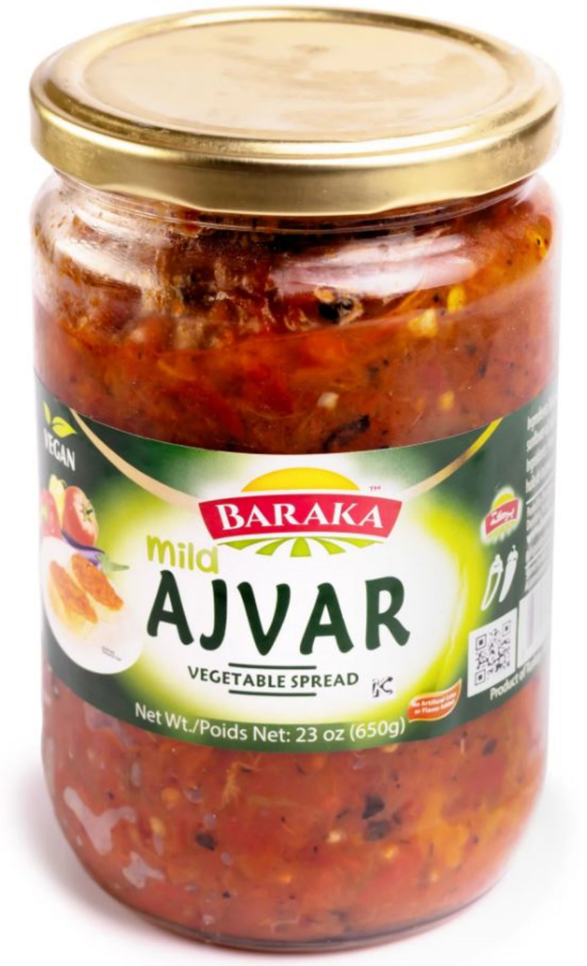 slide 1 of 1, BARAKA Mild Ajvar 22.9oz, 22.9 oz