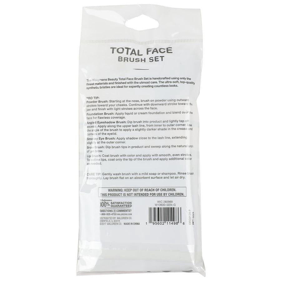 slide 5 of 5, Walgreens Beauty Total Face Brush Set, 1 ct