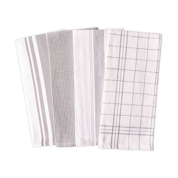 slide 1 of 11, Artisanal Kitchen Supply Flat Kitchen Towels - Grey, 4 ct