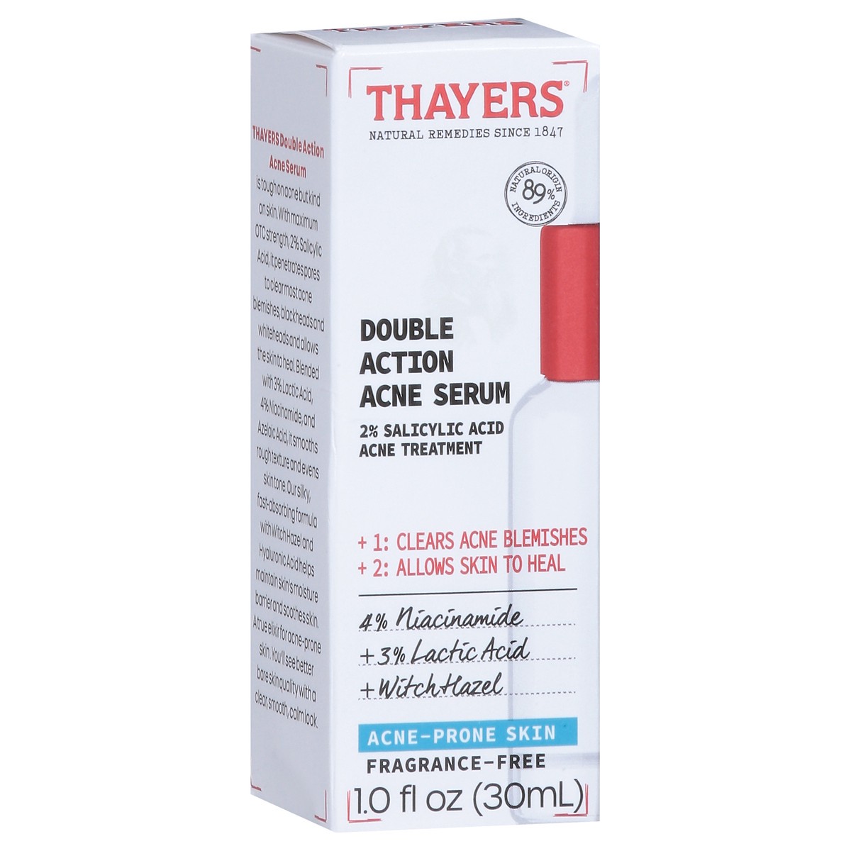 slide 3 of 15, Thayers Double Action Fragrance-Free Acne Serum 1.0 fl oz, 1 fl oz