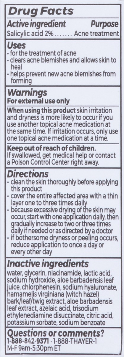 slide 9 of 15, Thayers Double Action Fragrance-Free Acne Serum 1.0 fl oz, 1 fl oz