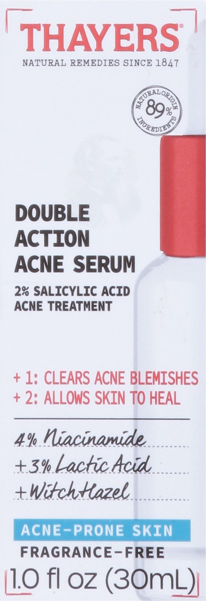 slide 10 of 15, Thayers Double Action Fragrance-Free Acne Serum 1.0 fl oz, 1 fl oz