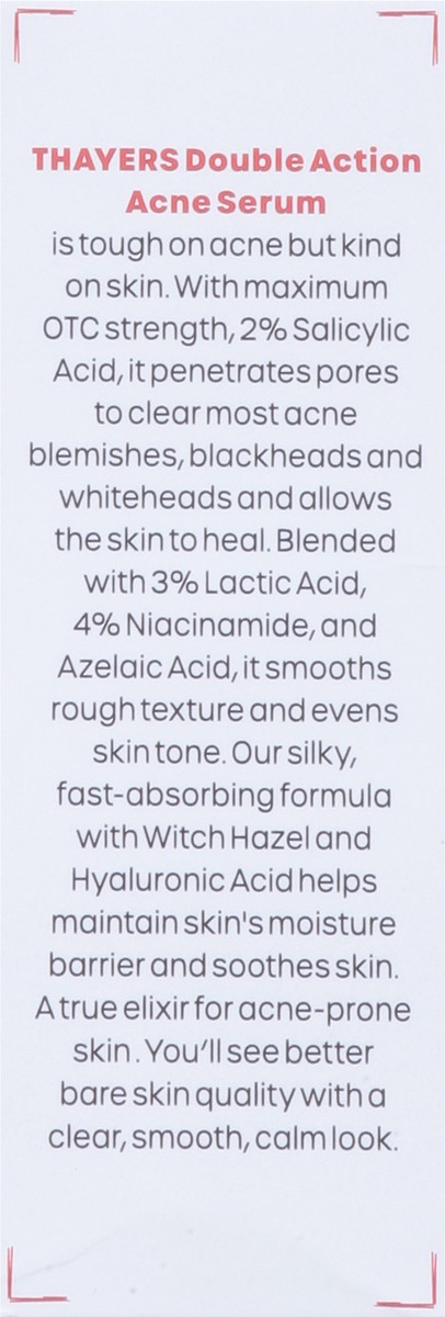 slide 2 of 15, Thayers Double Action Fragrance-Free Acne Serum 1.0 fl oz, 1 fl oz