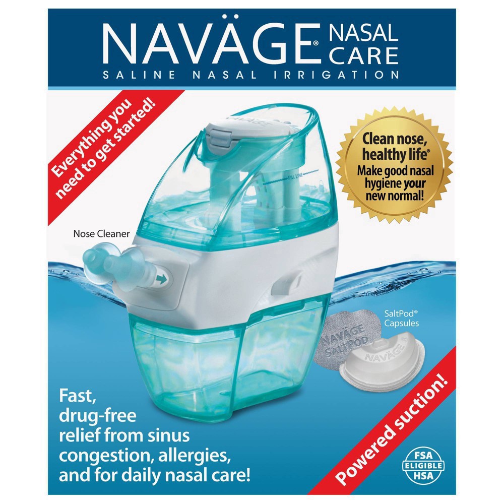 slide 17 of 30, Naväge Congestion Relief Nose Cleaner + SaltPod Capsules 1 ea, 1 ct