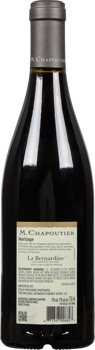 slide 9 of 9, M. Chapoutier Chapoutier La Bernardine Chateauneuf-Du-Pape, 750 ml