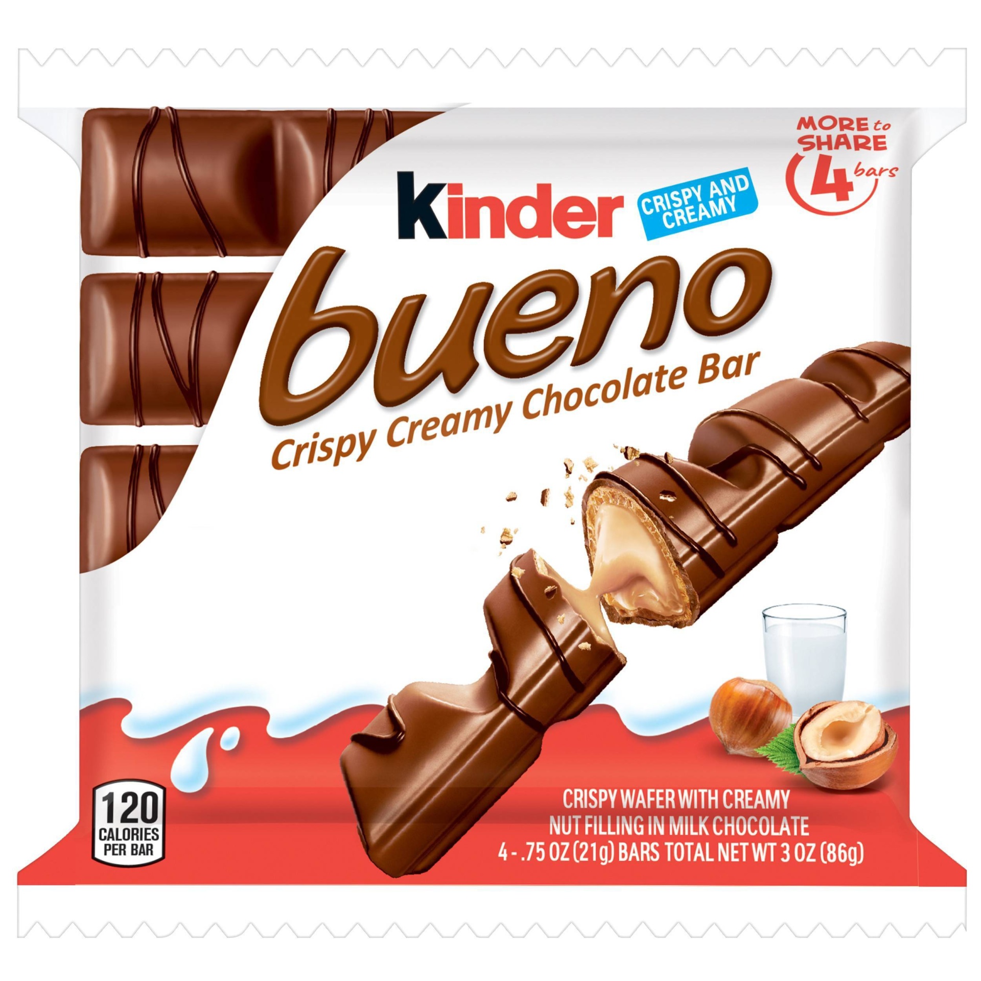 slide 1 of 1, Kinder Bueno King Size Hazelnut Chocolate Candy - 3oz, 