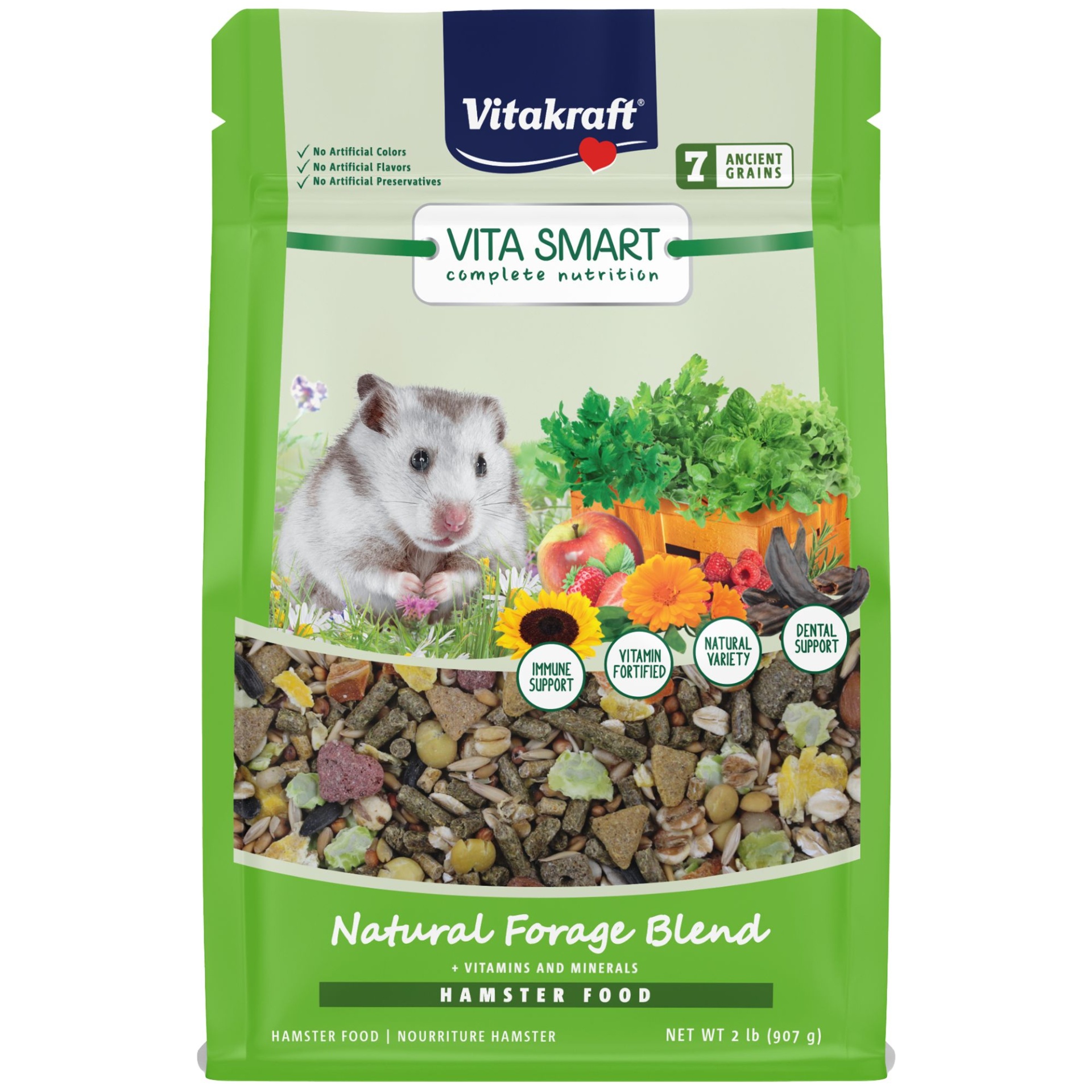 slide 1 of 1, Vitakraft Vita Smart Complete Nutrition Natural Forage Blend Hamster Food, 2 lb