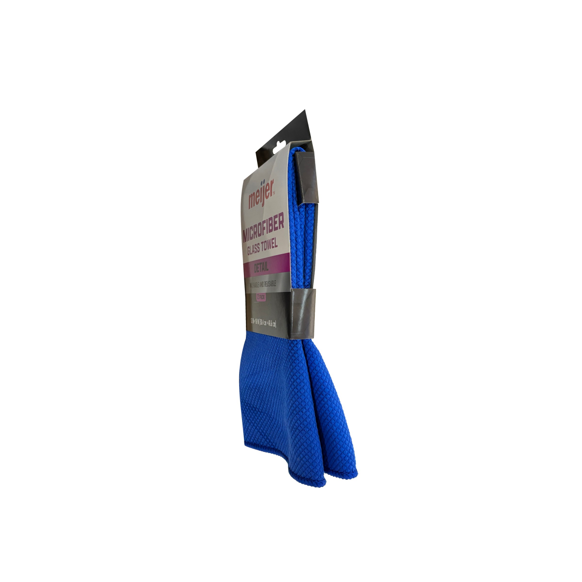 slide 6 of 8, Meijer Microfiber Glass Towel, 2PK, 2 ct