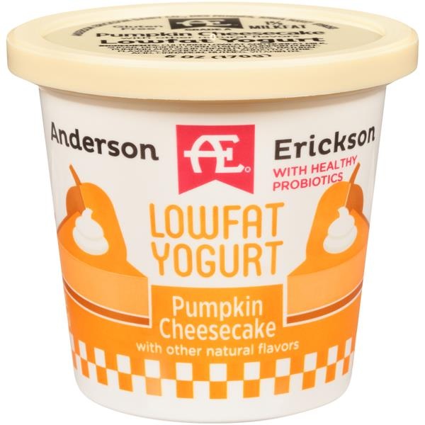 slide 1 of 1, Anderson Erickson Dairy Lowfat Pumpkin Cheesecake Yogurt, 6 oz