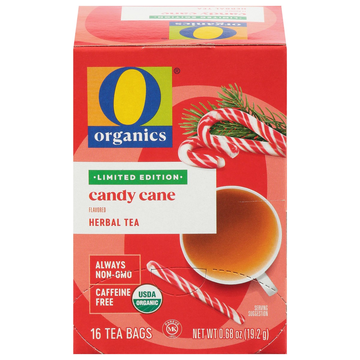 slide 1 of 4, O Organics Candy Cane Tea 16 Ct - 16 CT, 16 ct
