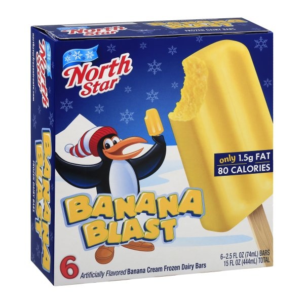 slide 1 of 1, North Star Banana Blast Frozen Dairy Bars, 6 ct