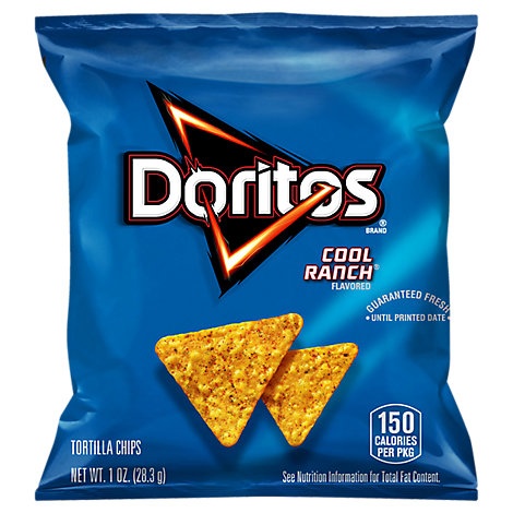 slide 1 of 1, Doritos Tortilla Chips Cool Ranch, 1 oz