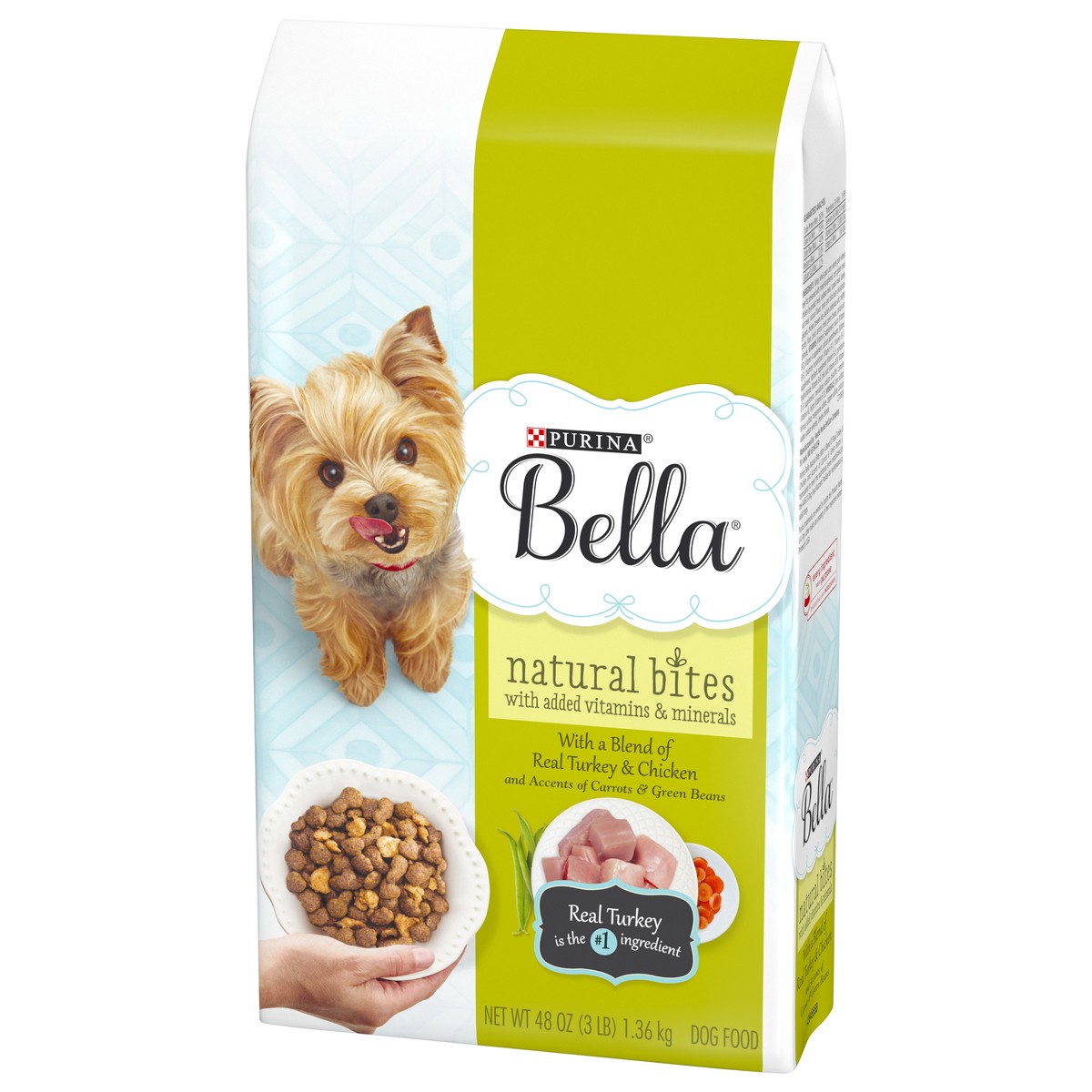 slide 7 of 9, Bella Purina Bella Natural Small Breed Dry Dog Food, Natural Bites With Real Turkey & Chicken, 3 lb