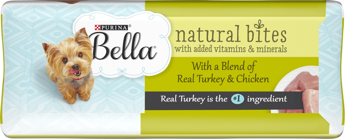 slide 9 of 9, Bella Purina Bella Natural Small Breed Dry Dog Food, Natural Bites With Real Turkey & Chicken, 3 lb