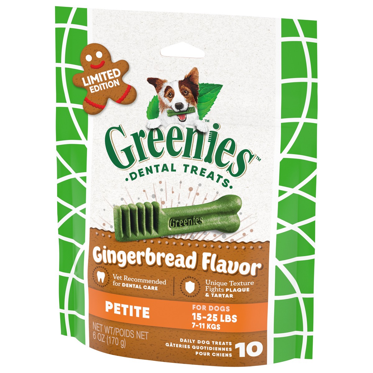 slide 14 of 15, Greenies Petite Gingerbread Flavor Dental Treats 10 ea, 6 Oz