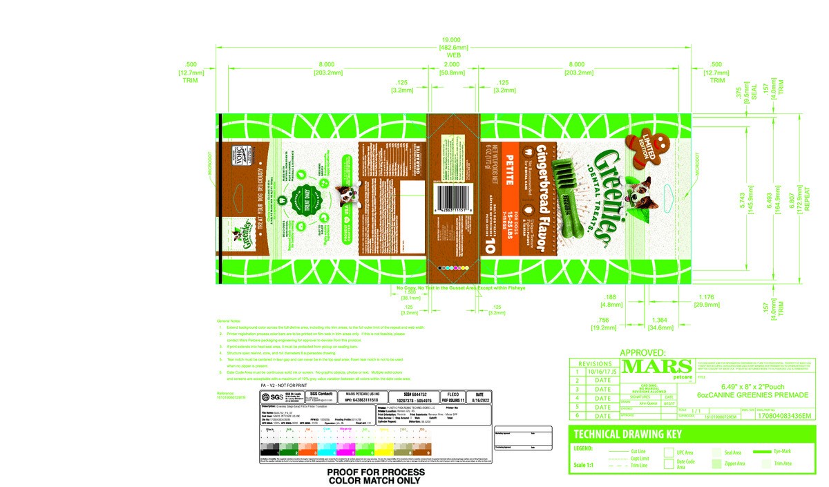 slide 13 of 15, Greenies Petite Gingerbread Flavor Dental Treats 10 ea, 6 Oz