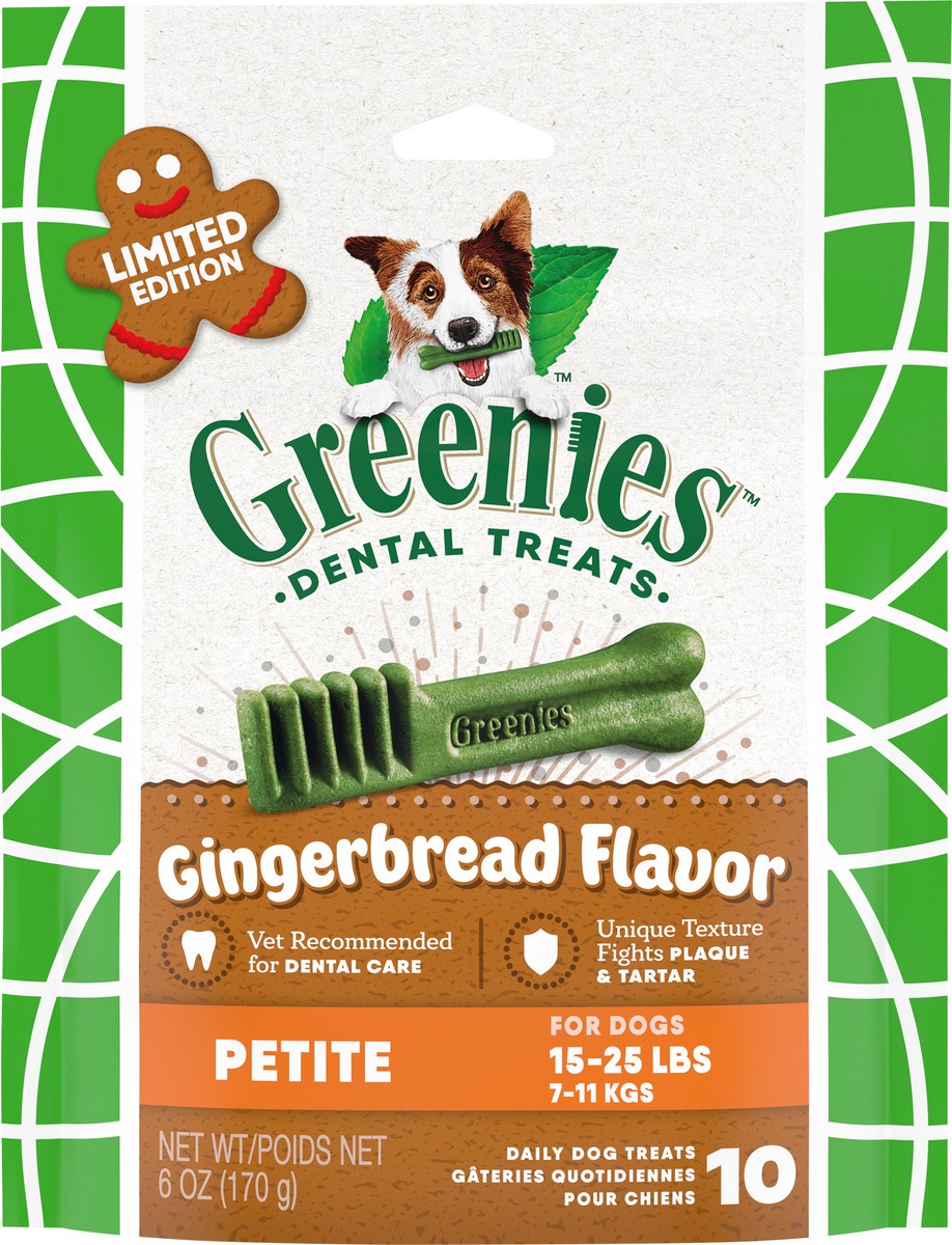 slide 7 of 15, Greenies Petite Gingerbread Flavor Dental Treats 10 ea, 6 Oz