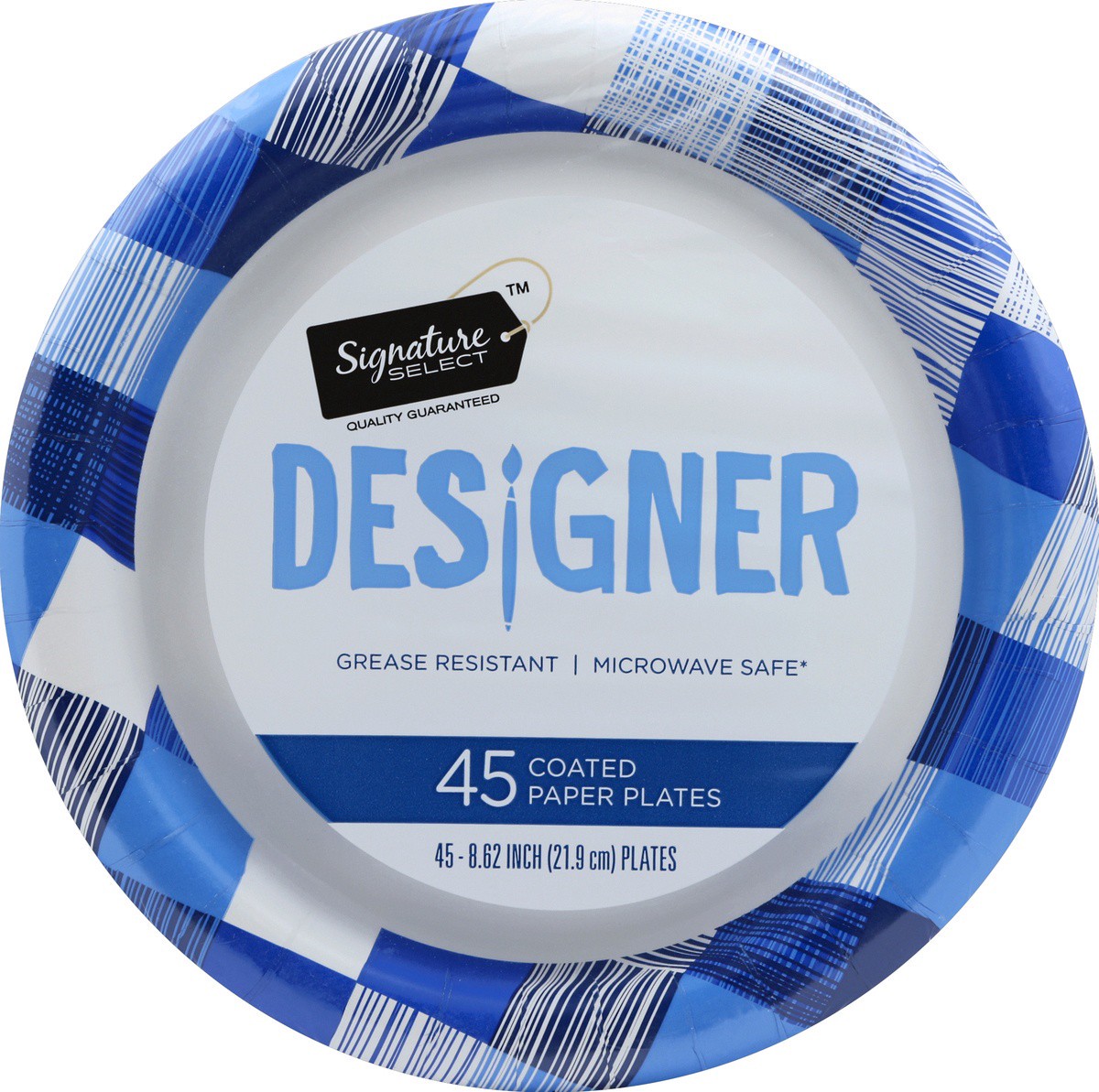 slide 2 of 3, Signature Select Paper Plates 45 ea, 45 ct