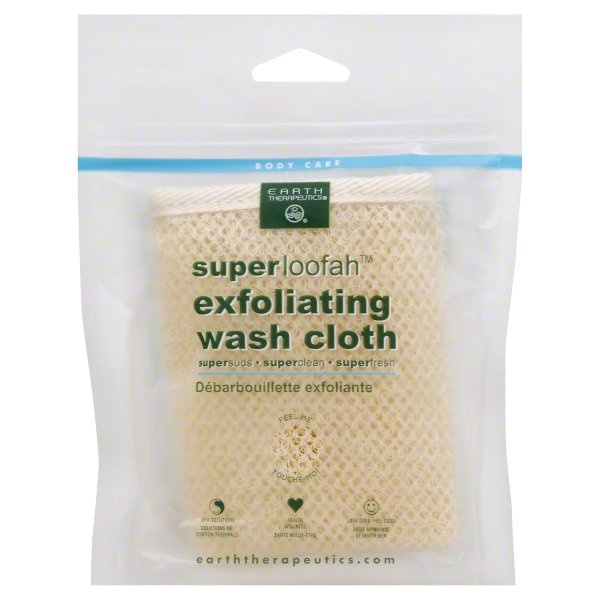 slide 1 of 1, Earth Therapeutics Super Loofah Exfoliating Wash Cloth, 1 ct