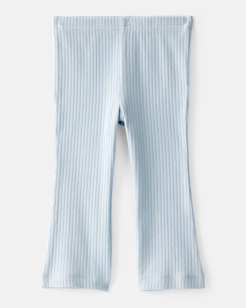 slide 2 of 3, Carter's Carters Baby Girl Flare Pull-On Stretch Rib Leggings - Blue Blue 24M, 1 ct