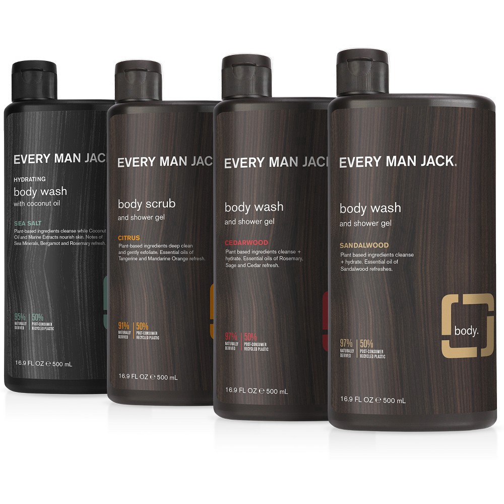 slide 5 of 7, Every Man Jack Men's Exfoliating Citrus Body Wash Scrub for All Skin Types - 16.9 fl oz, 16.9 fl oz