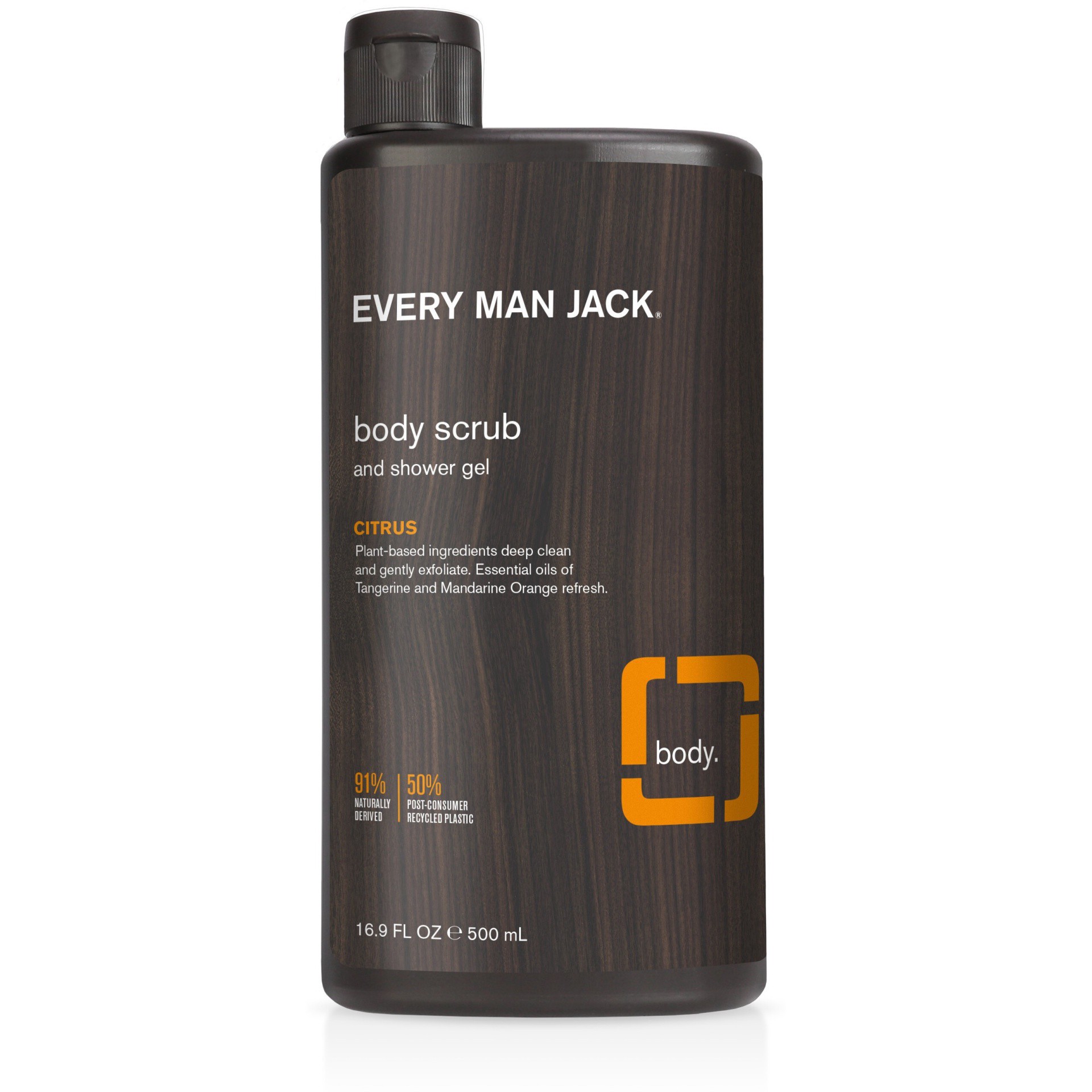 slide 1 of 7, Every Man Jack Men's Exfoliating Citrus Body Wash Scrub for All Skin Types - 16.9 fl oz, 16.9 fl oz