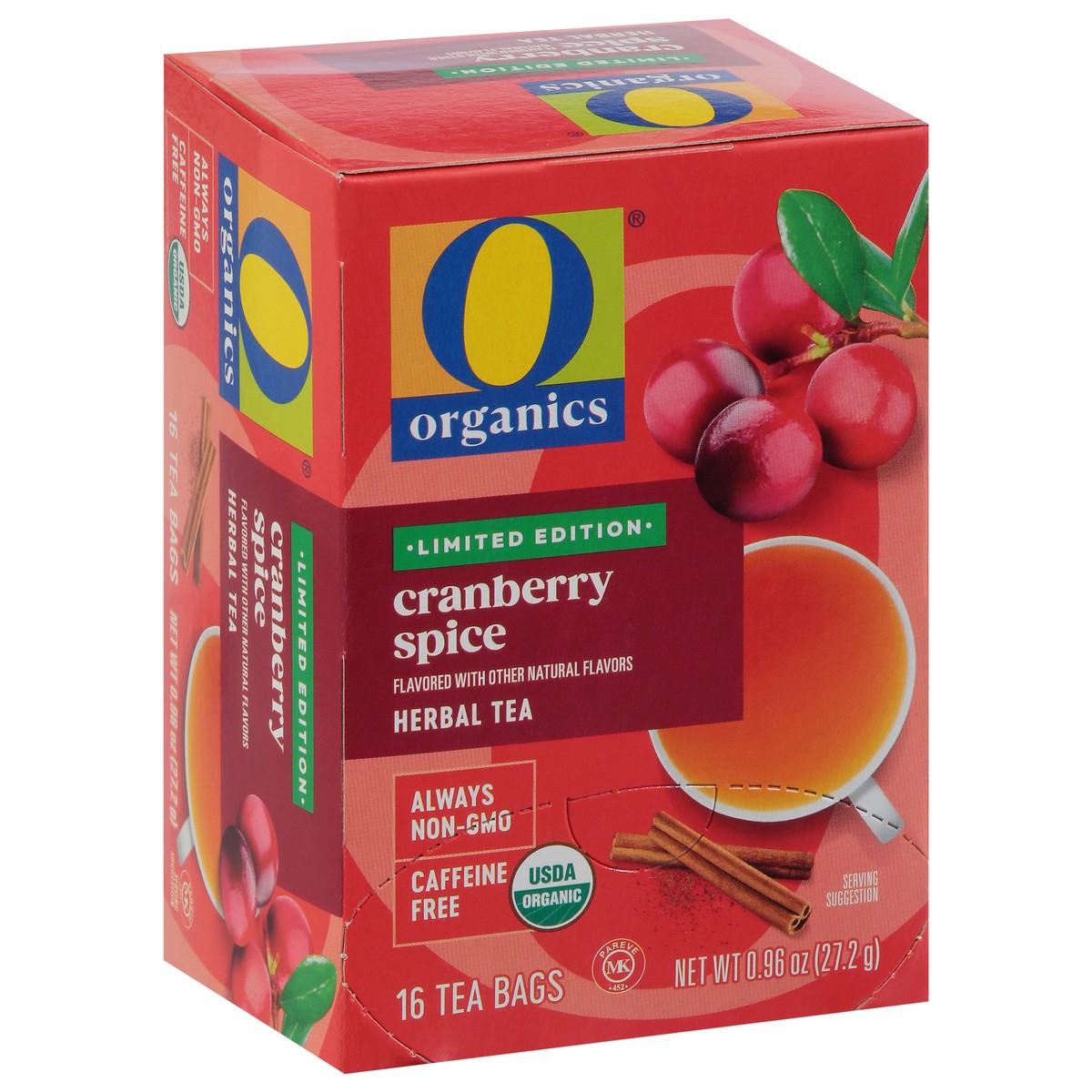 slide 2 of 4, O Organics Cranberry Spice Tea 16 Ct - 16 CT, 16 ct