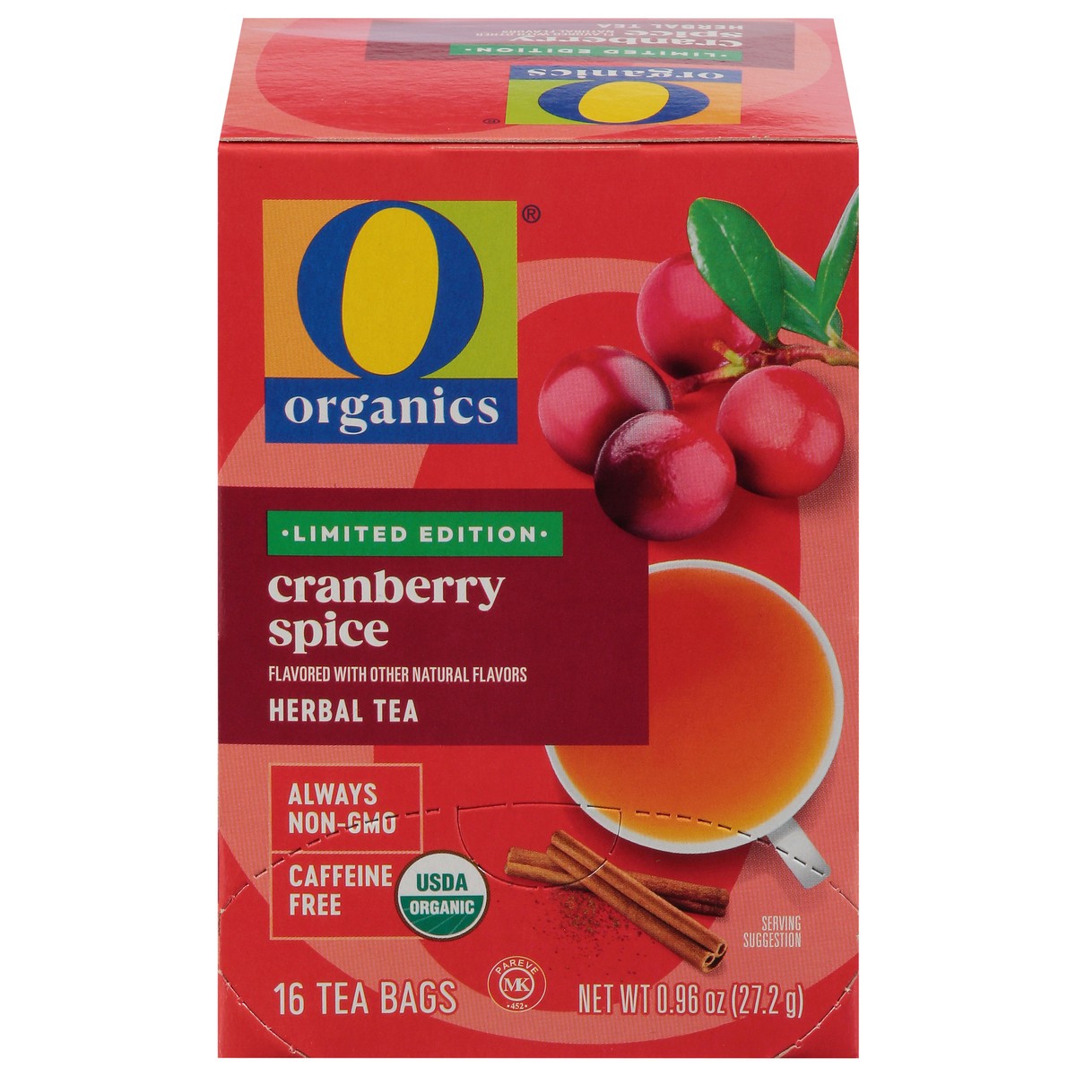 slide 1 of 4, O Organics Cranberry Spice Tea 16 Ct - 16 CT, 16 ct