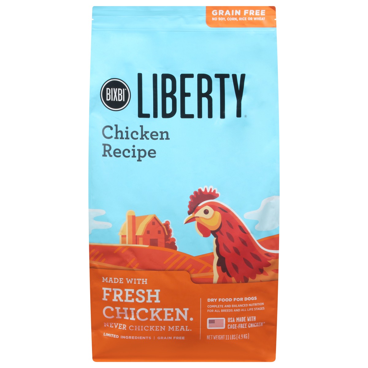 slide 1 of 9, Liberty Dry Chicken Recipe Dog Food 11 lb, 11 lb