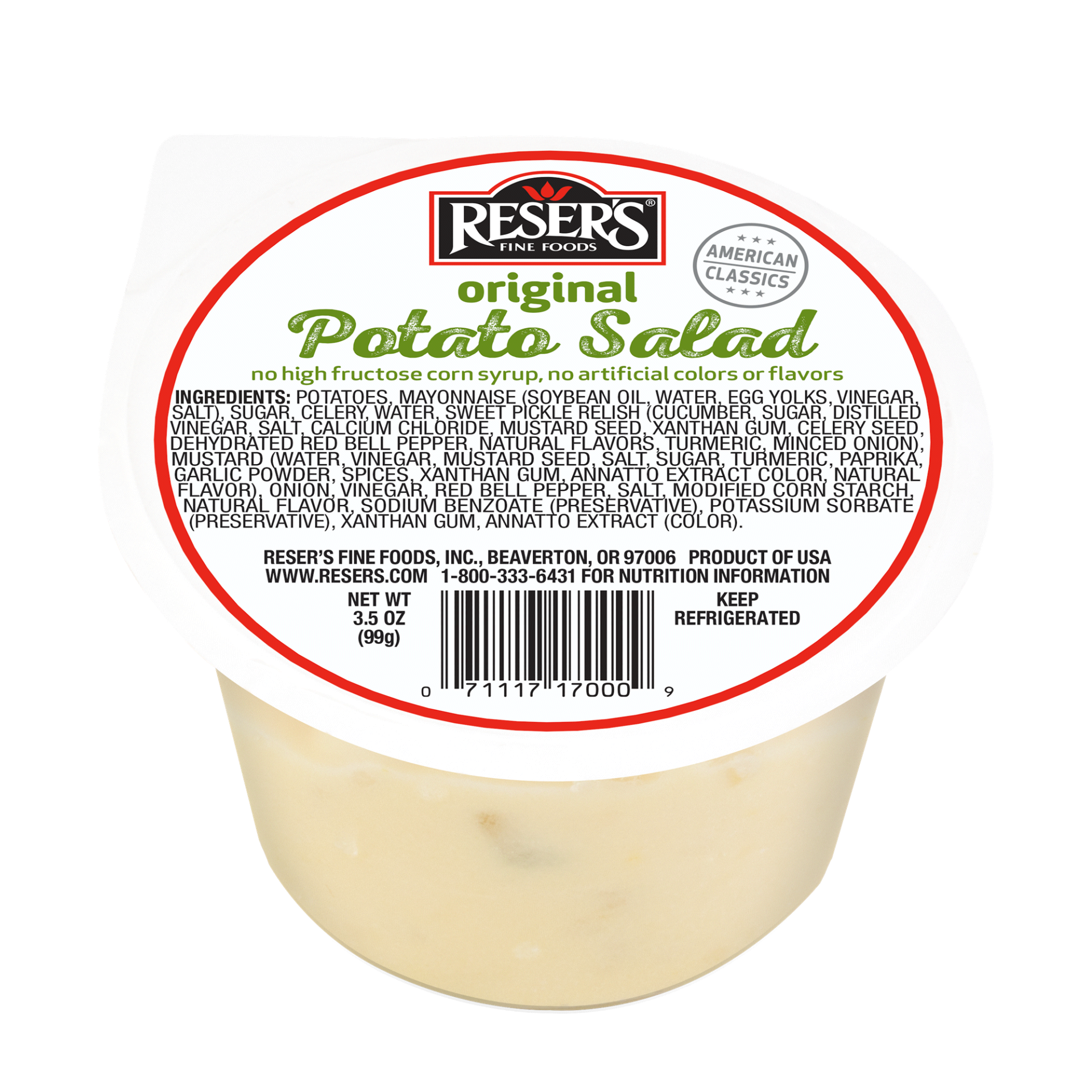 slide 1 of 1, Reser's Reser Regular Potato Salad, 3.5 oz