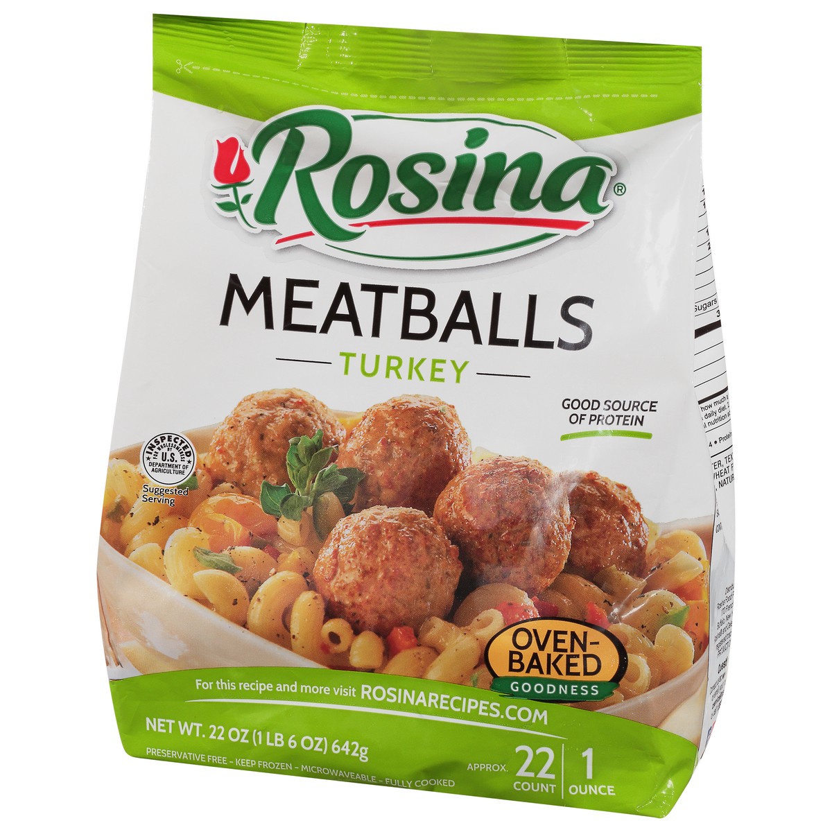 slide 7 of 9, Rosina Italian Style Turkey Meatballs 22 oz, 22 oz