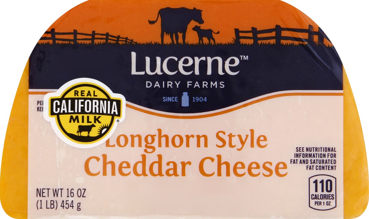 slide 1 of 6, Lucerne Dairy Farms Cheese Natural Longhorn Half Moon, 16 oz